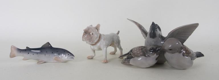 FIGURINER, 3 st, porslin, Danmark. Bing & Gröndal o Royal Copenhagen.