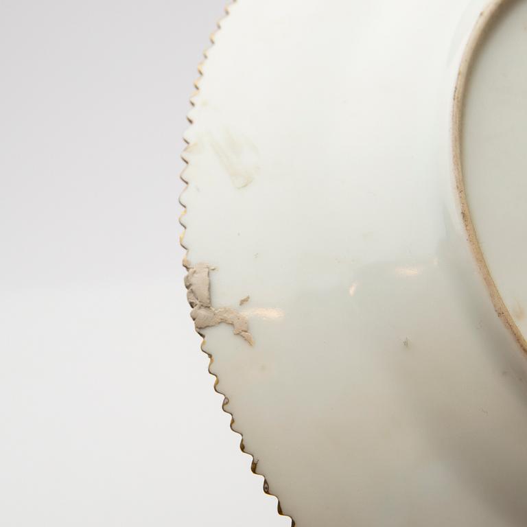 Royal Copenhagen, Plates, six pieces, (Hausmålerai), 1950s.