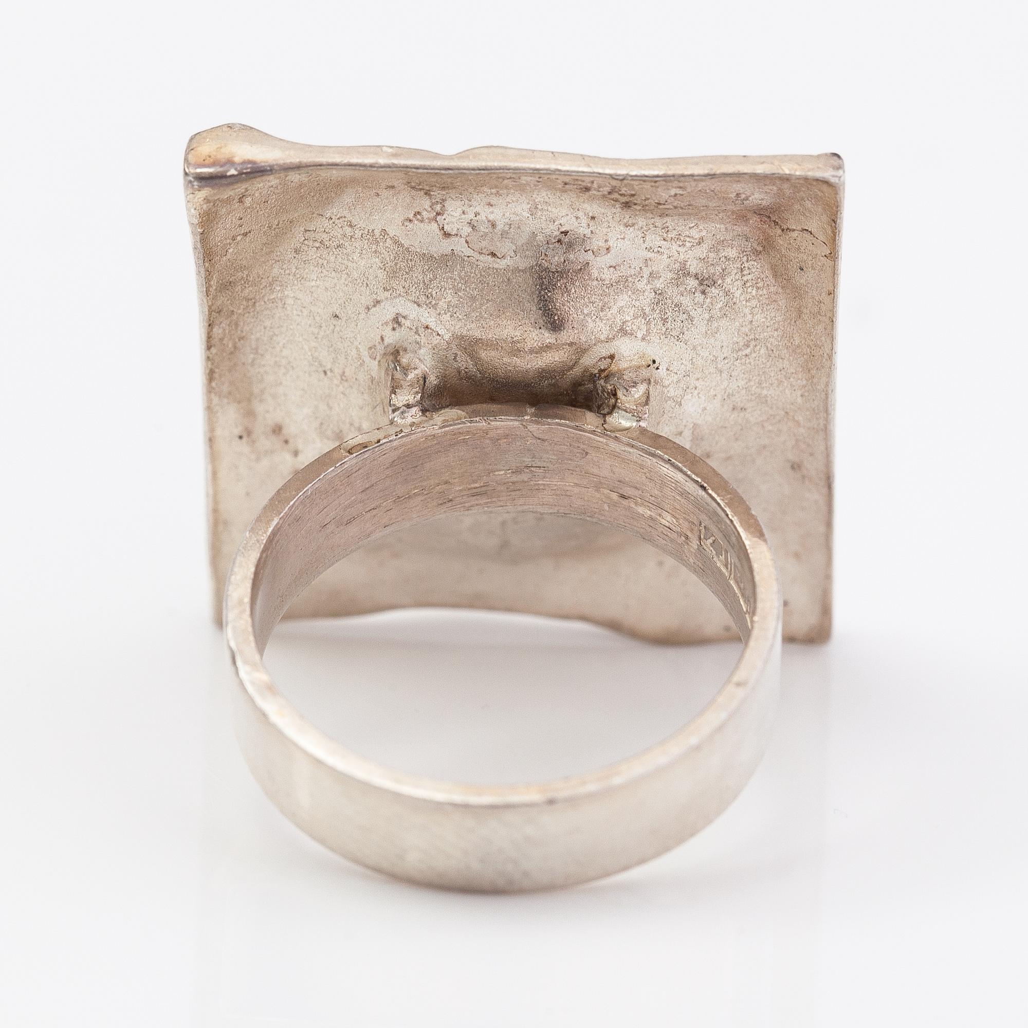 A sterling silver ring. Sirokoru, Turku 1972.