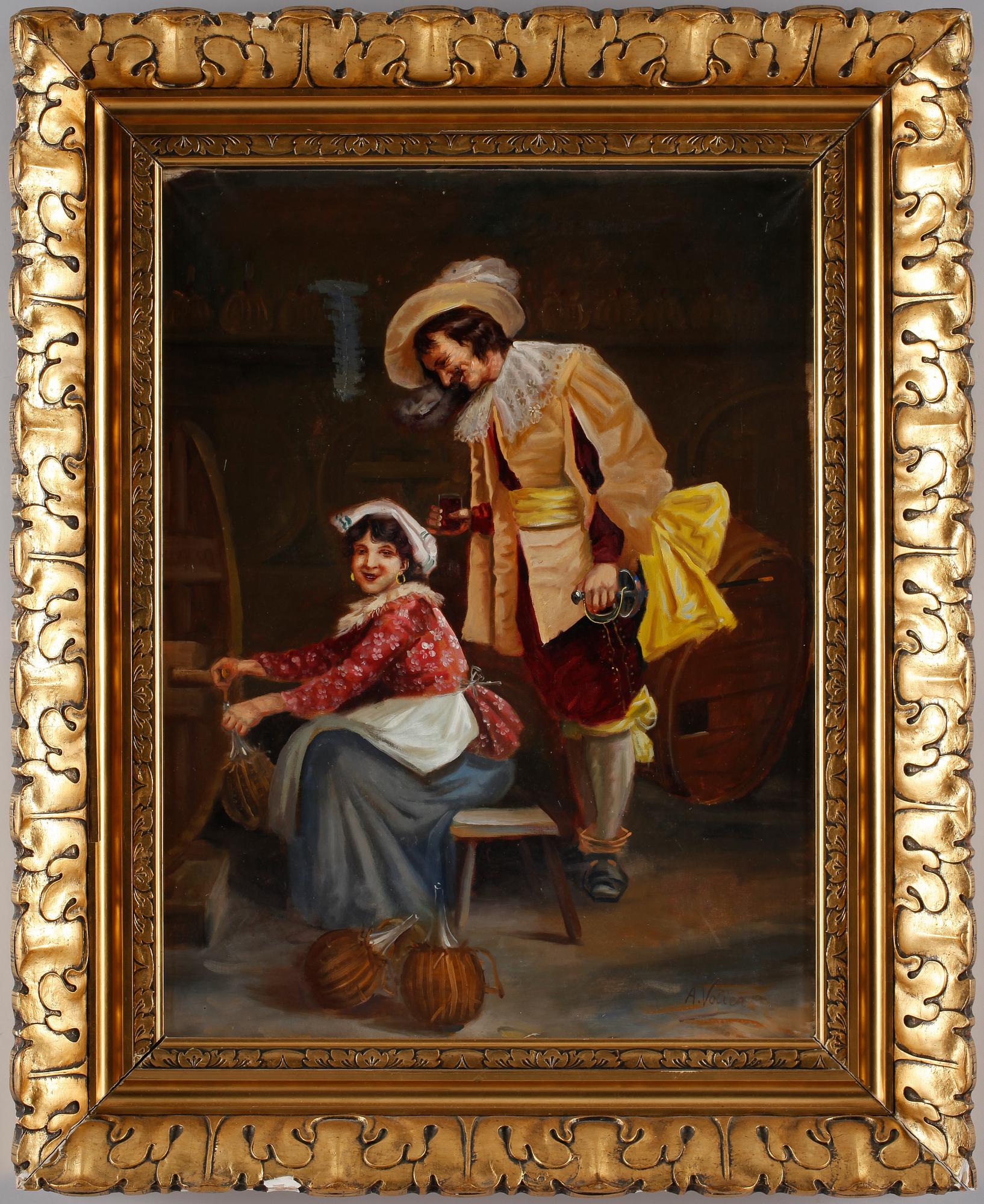 OKÄND KONSTNÄR, olja på duk, bär sign, 1900-tal.