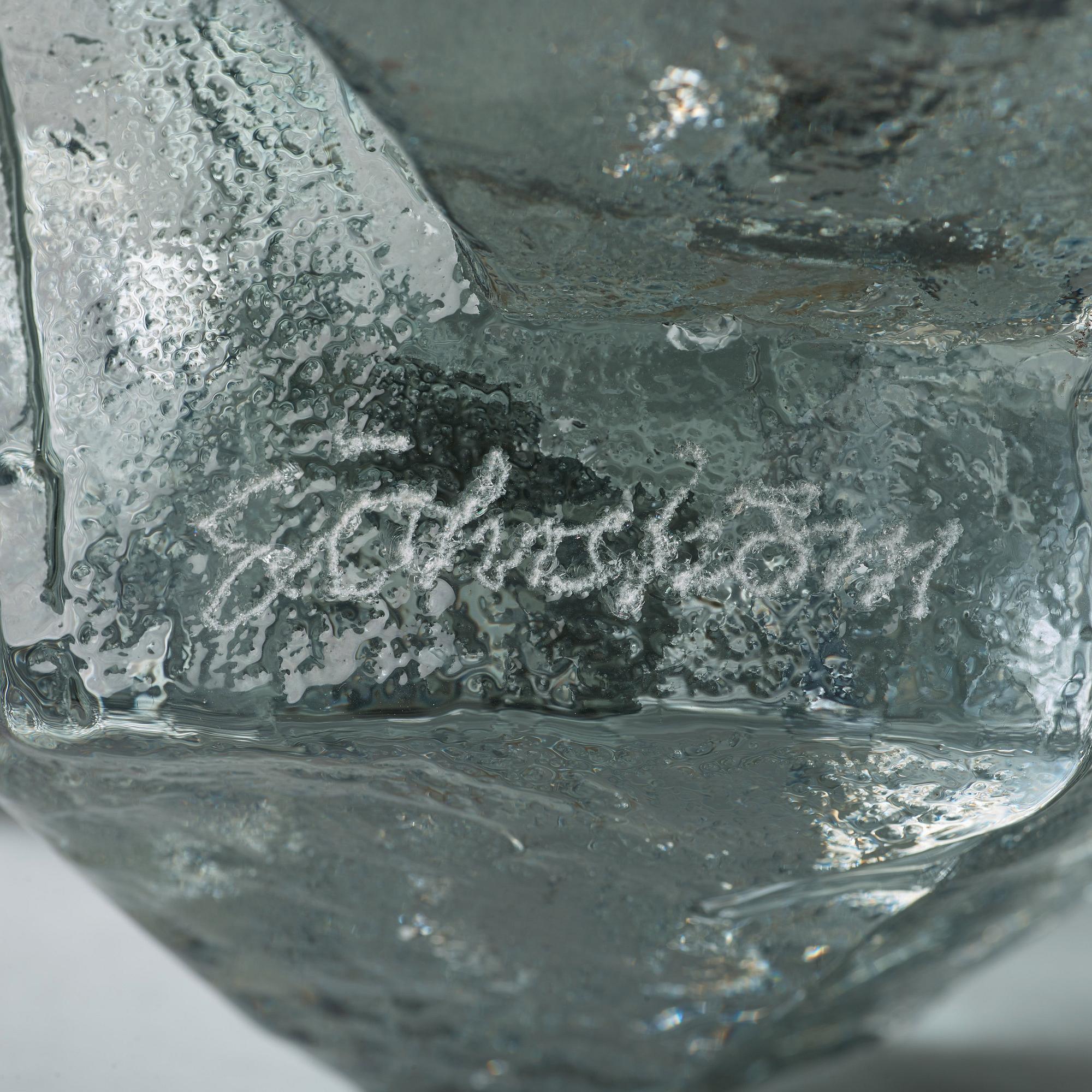 Edvin Öhrström, a "Korona" cast glass sculpture, Lindshammar, Sweden 1960's.