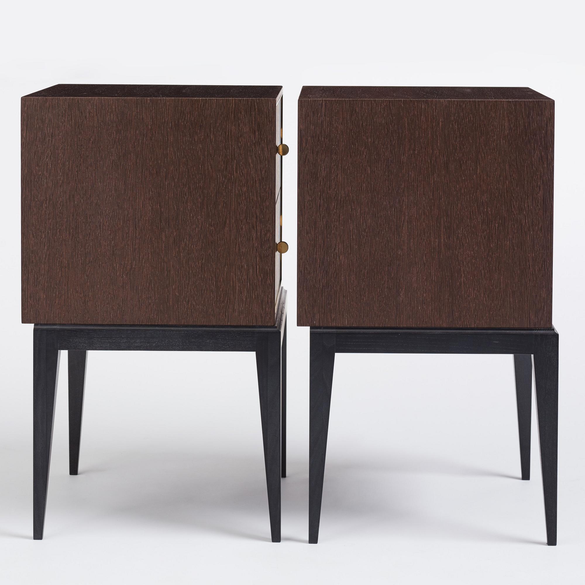 Attila Suta, a pair of bedside tables, executed in his own workshop, Stockholm, 2022.
