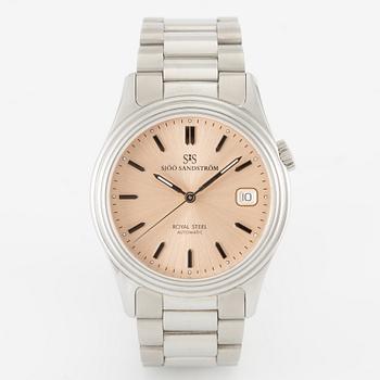 Sjöö Sandström, Royal Steel Classic, wristwatch, 36 mm.