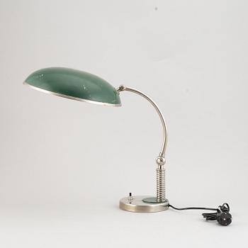 A metal table lamp from Böhlmarks, 1930s.
