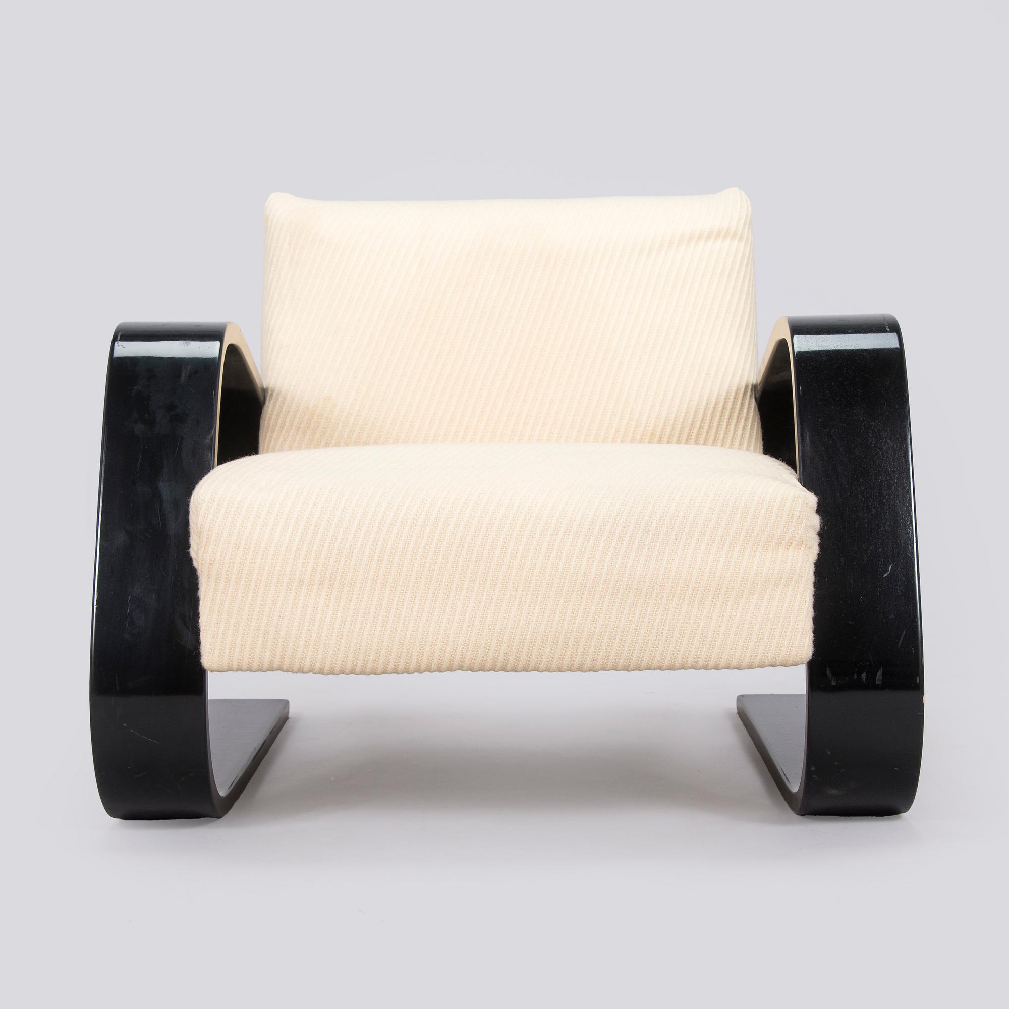 Alvar Aalto, fåtölj, "Tank chair" modell 400, Artek, 1970-tal.