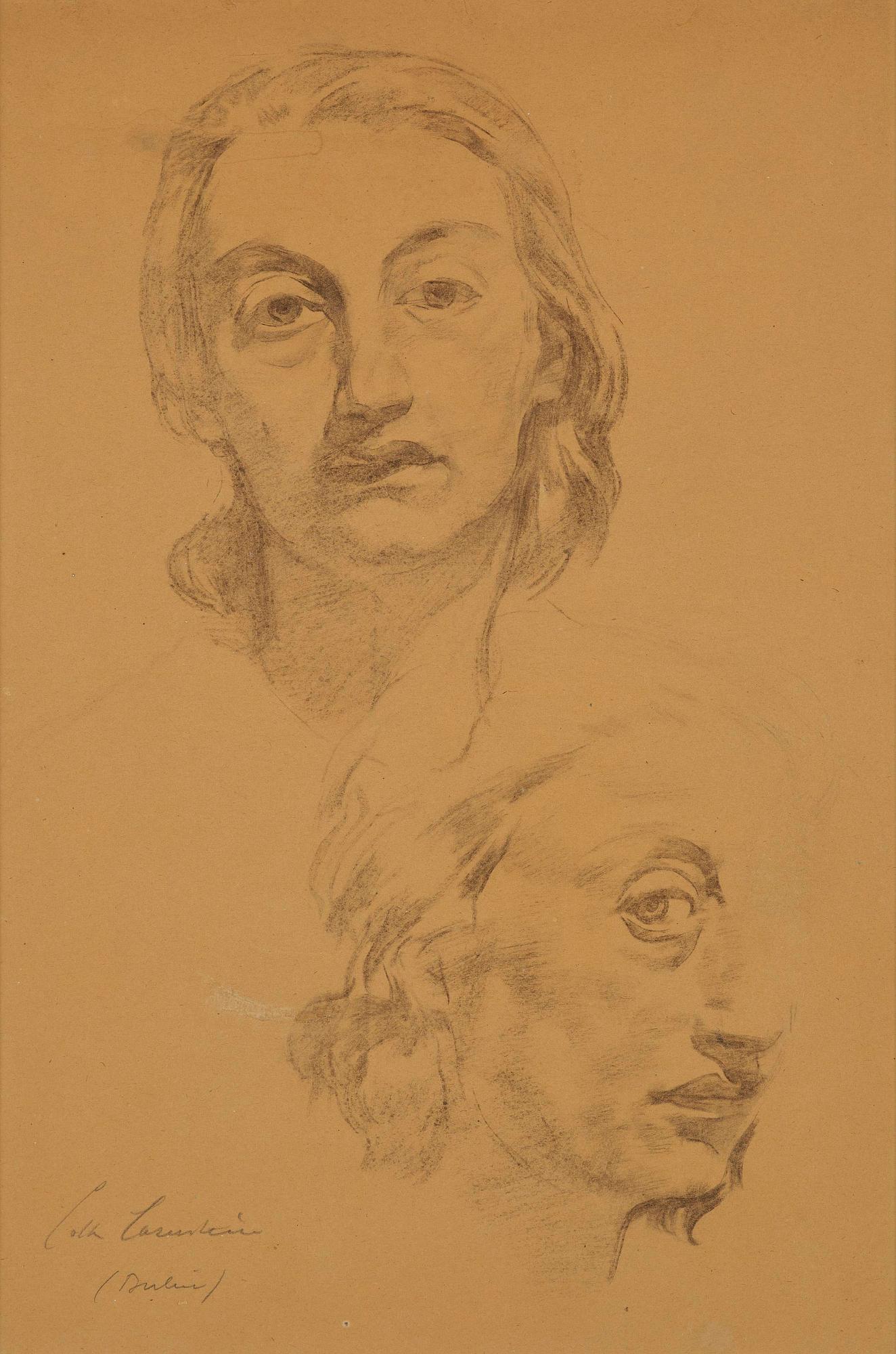 Lotte Laserstein, Two self-portrait studies.
