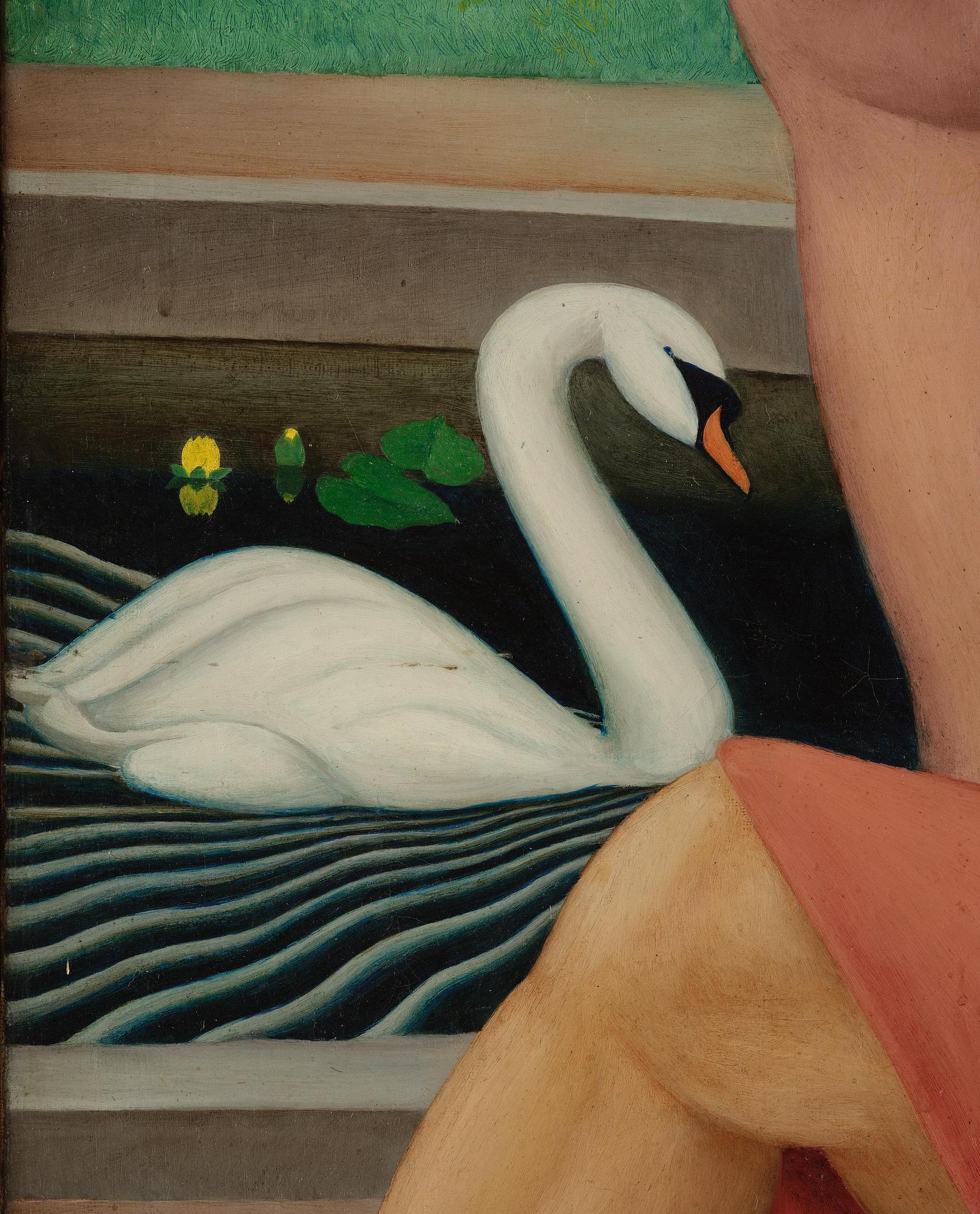 Mats Mason, Bathers by the swan pond.