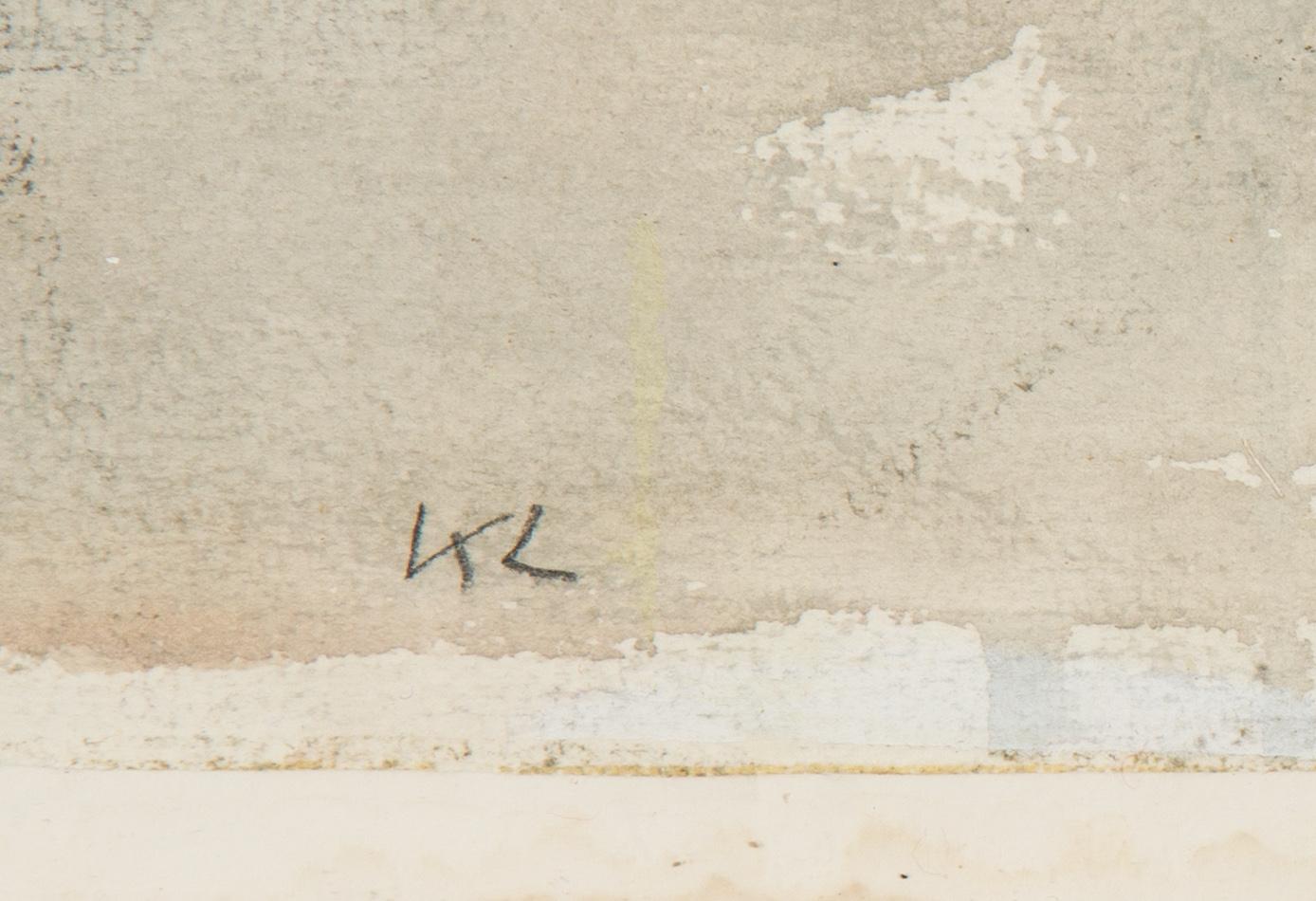 Kent Lindfors, blandteknik på papper, signerad.