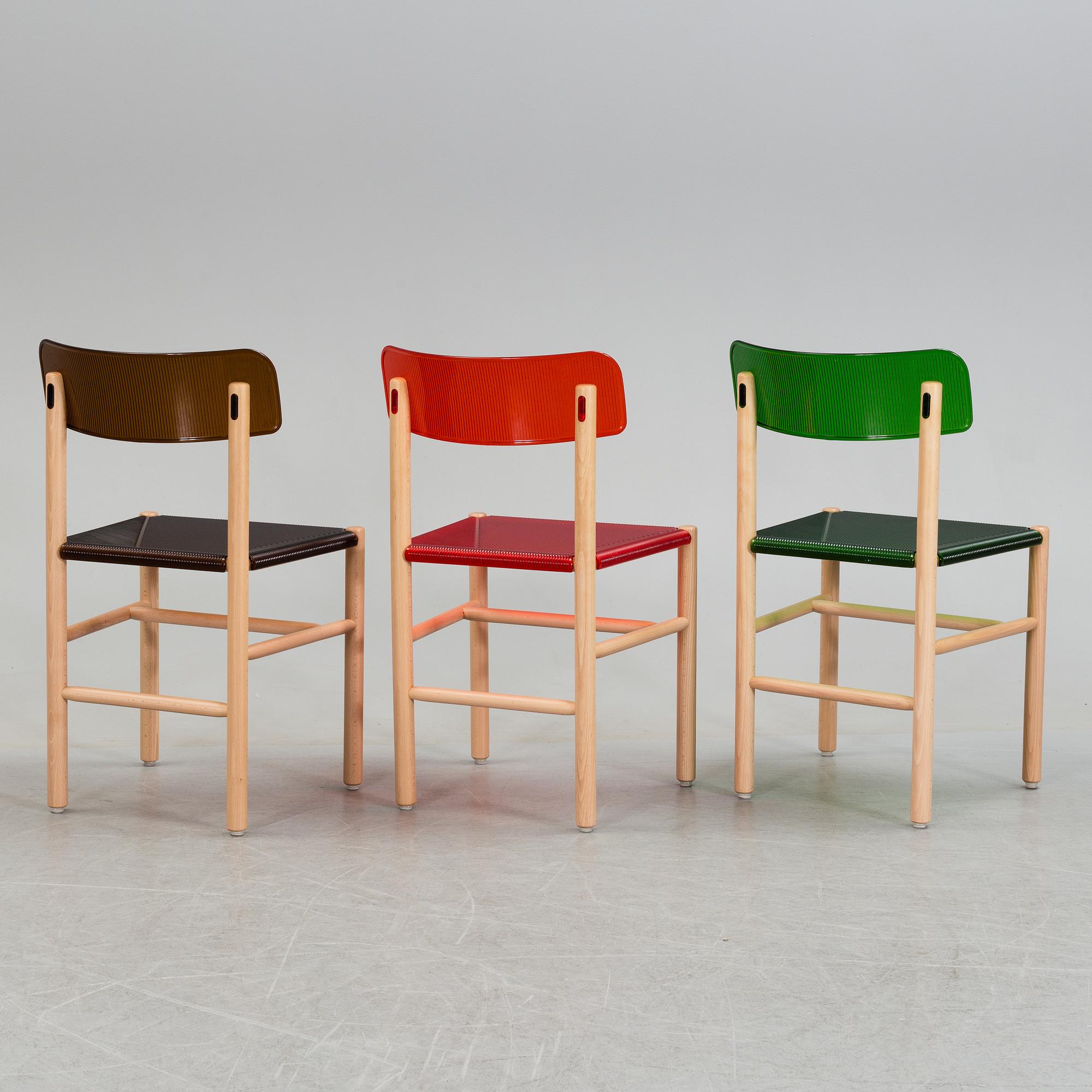 Jasper Morrison Trattoria 椅子 1脚　青のみ Jasper Morrison | EIGHT 'TRATTORIA' CHAIRS FOR MAGIS (2009