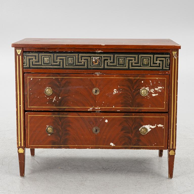 A late Gustavian commode from J. N. Asplinds workshop in Falun (1785-1820).