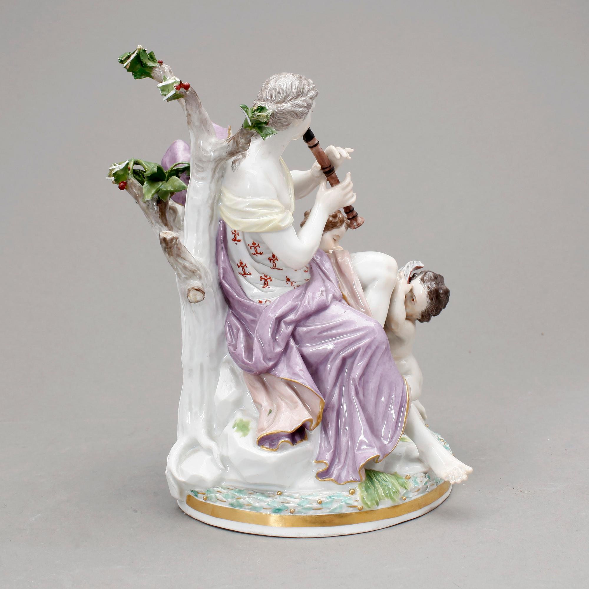 FIGURIN, porslin, Meissen, sent 1800-tal.