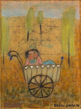 Nikolai Lehto, olja på pannå, signerad och daterad -75.