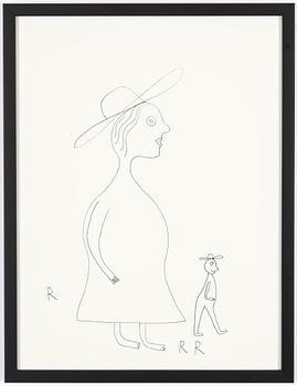 Roger Risberg, indian ink drawing, signed. Executed in 2008.