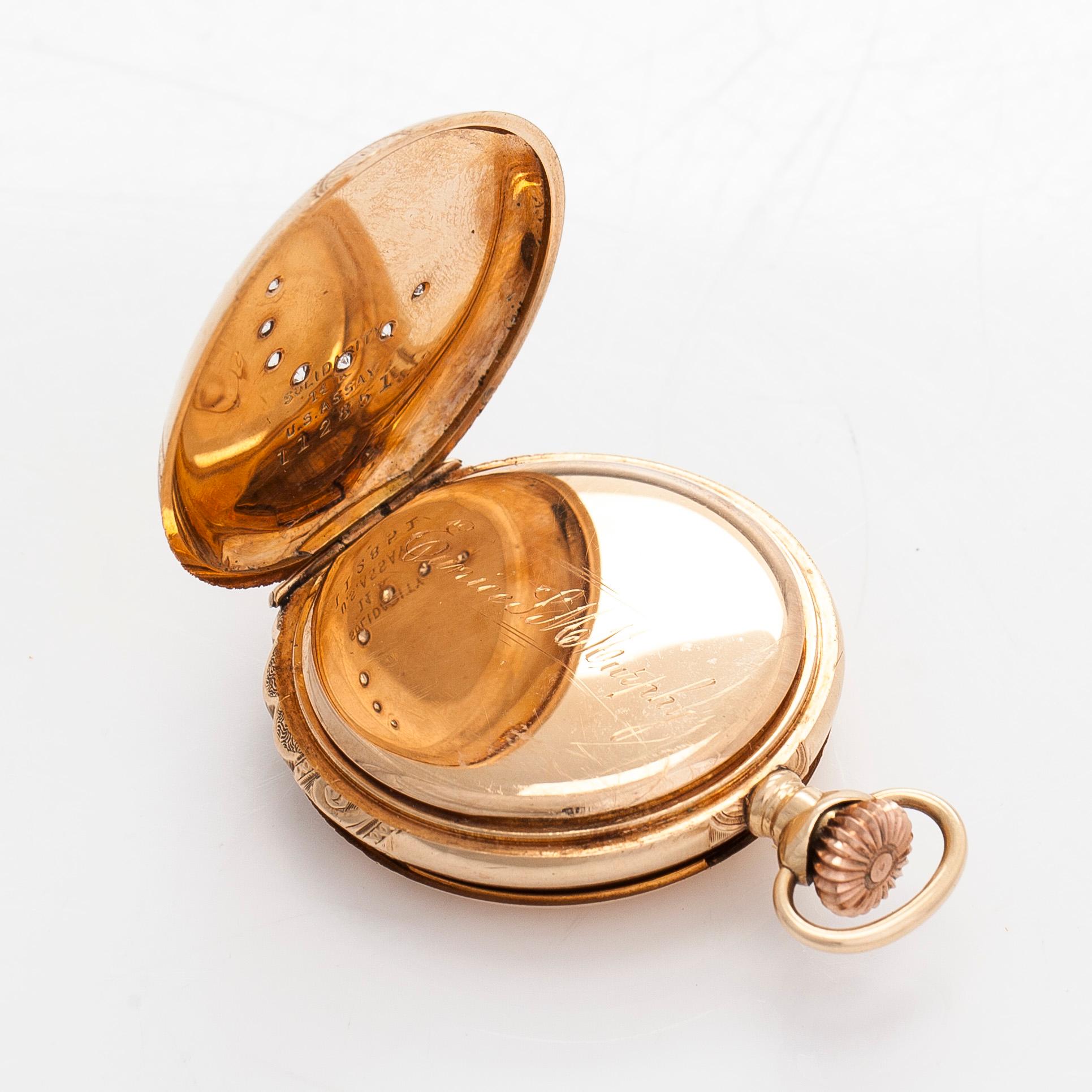 Waltham, fickur/mormorsur, savonett, 33 mm.