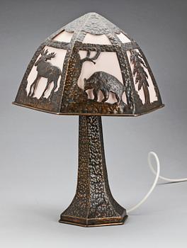 BORDSLAMPA, koppar, senjugend, 1910/20-tal.