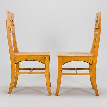 Yrjö Blomstedt, probably, chairs 4 pcs, circa 1900.