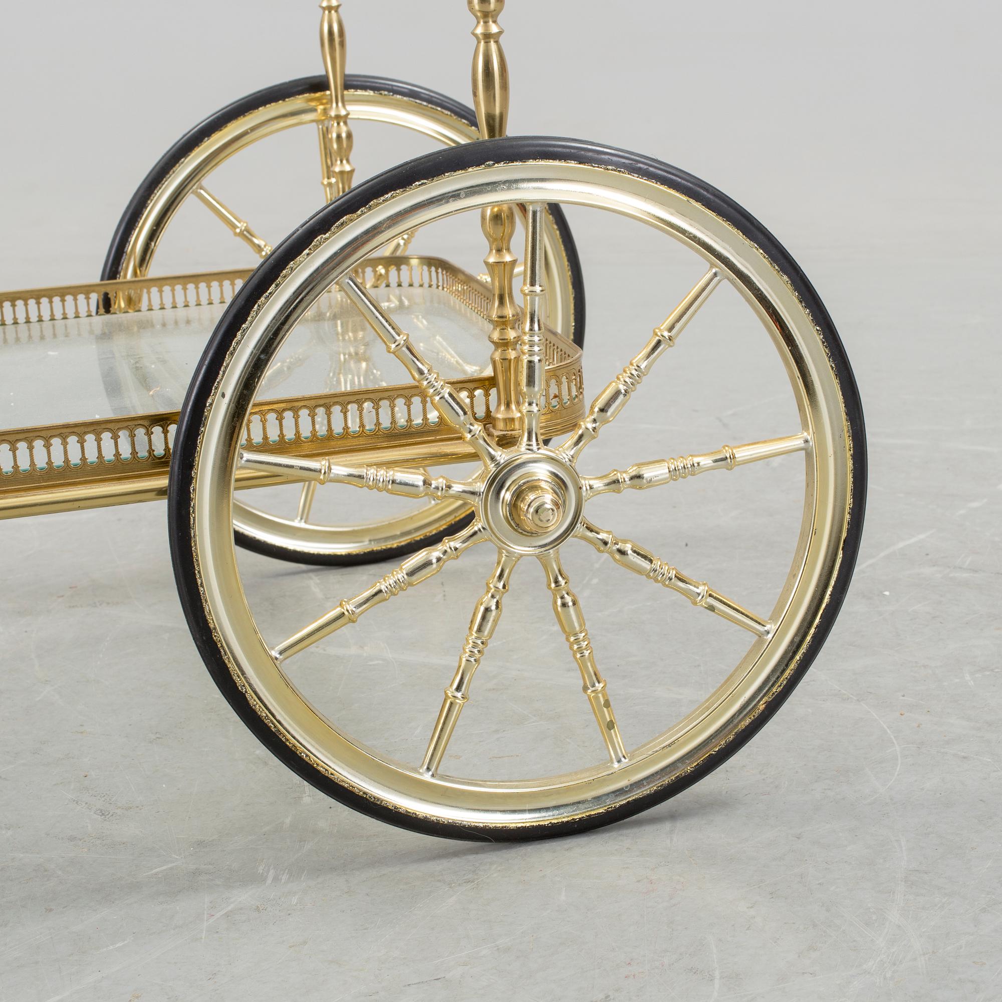 SERVERINGSVAGN, mässing, 1900-talets mitt.