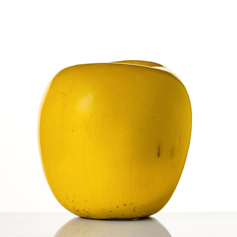 Hans Hedberg, a faience sculpture of an apple, Biot, France.