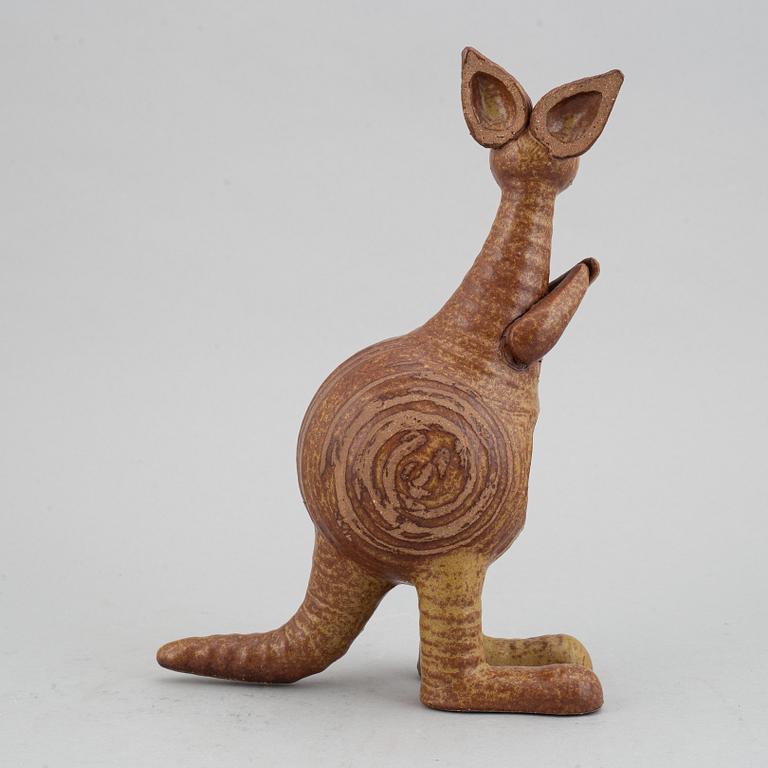 Lisa Larson, figuriin, kivitavaraa, "Kenguru", "Stora Zoo" sarjasta, Gustavsberg.