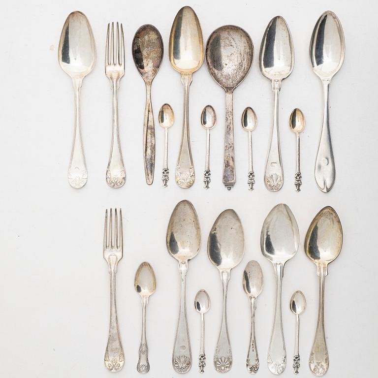 A collection of silver, 20 pieces, various models, including Z. Lundqvist, 19th-20th century.