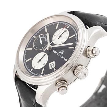 Sjöö Sandström, Royal Steel Chronograph, wristwatch, 42 mm.