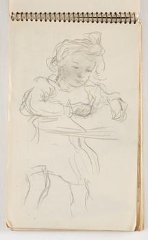 Lotte Laserstein, 10 små skissblock med teckningar.