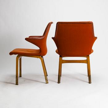 STOLAR, ett par, "Lulu" design Ilmari Tapiovaara, märkta Asko, 1960-tal.