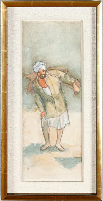 HILDING LINNQVIST, akvarell, monogramsignerad.