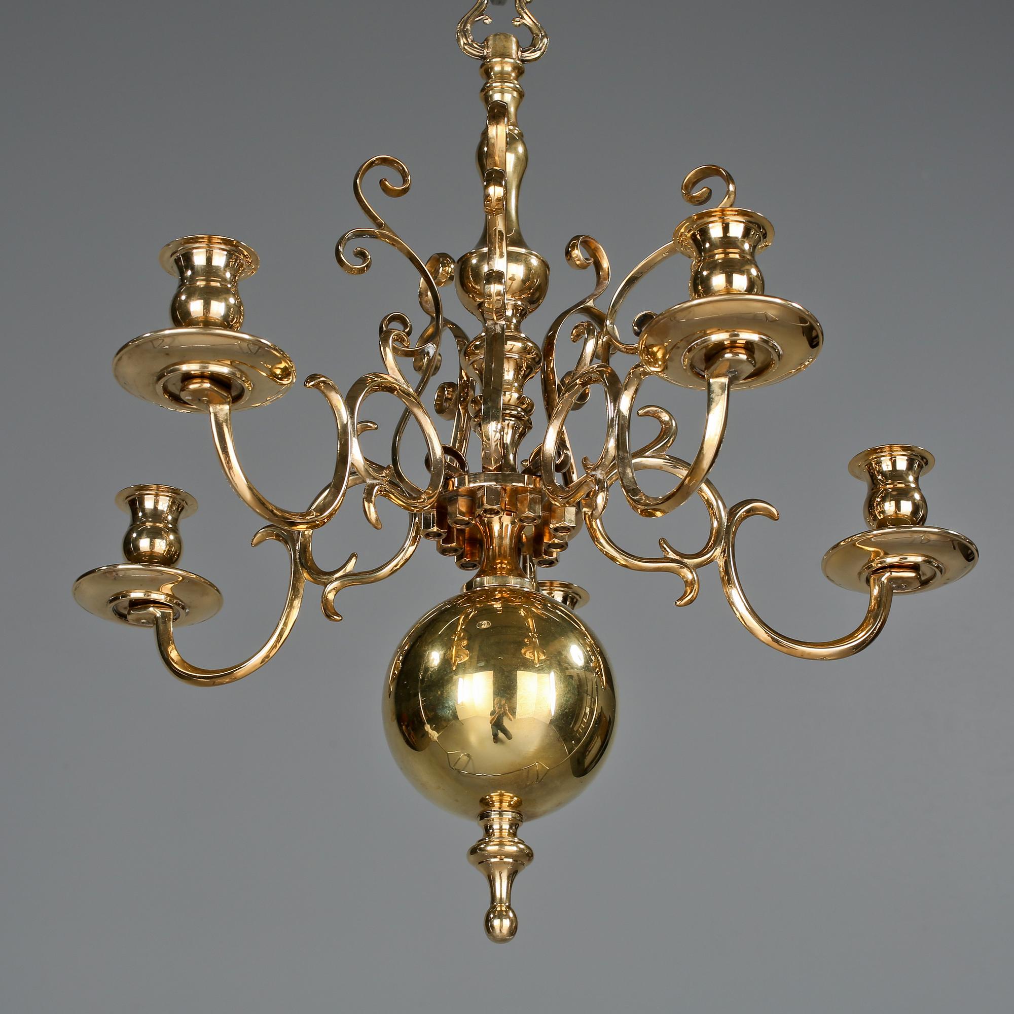 TAKKRONA, barockstil, Skultuna, 1900-talets andra hälft. Höjd ca 46 cm.