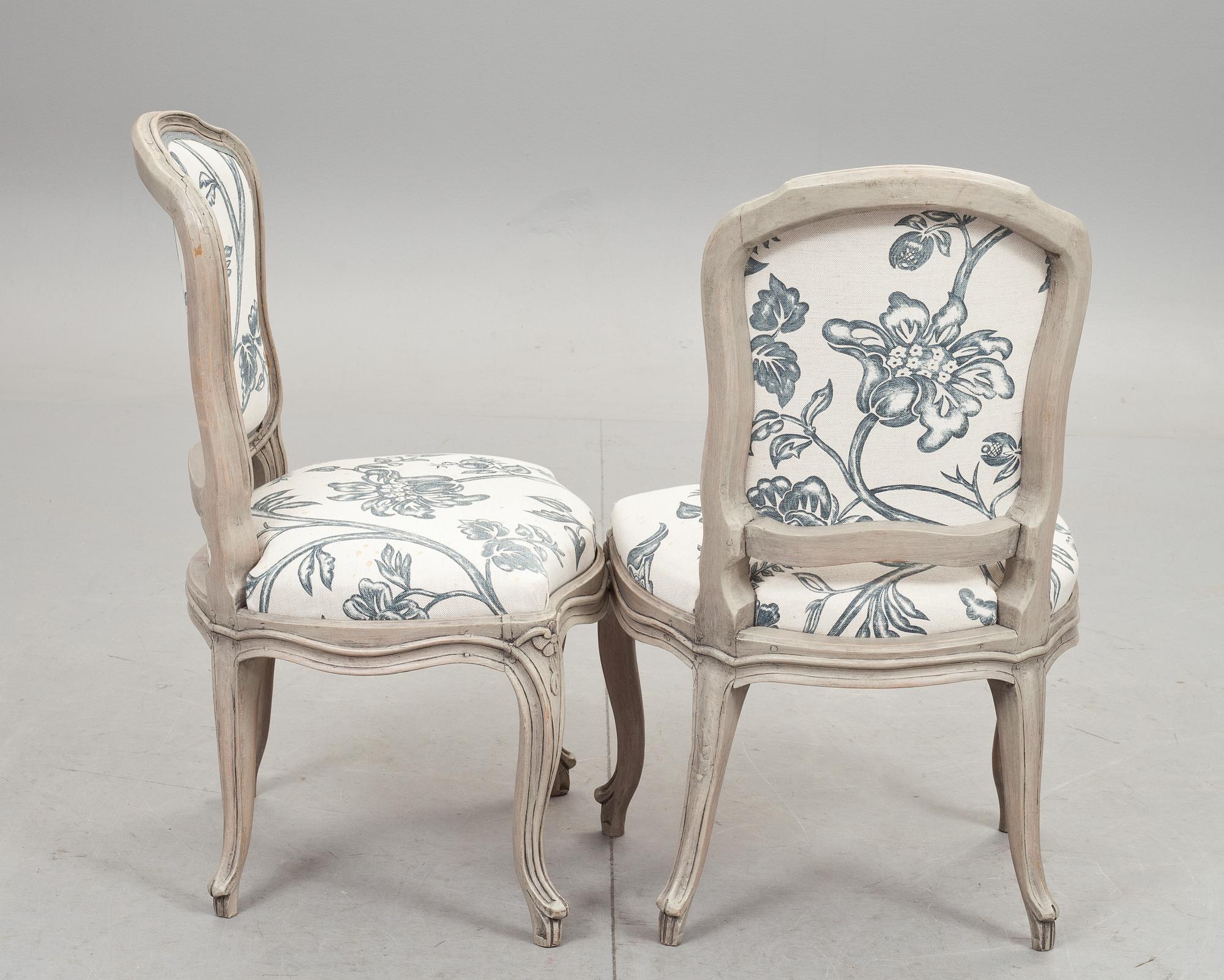 STOLAR, ett par, rokokostil, 1900-tal.