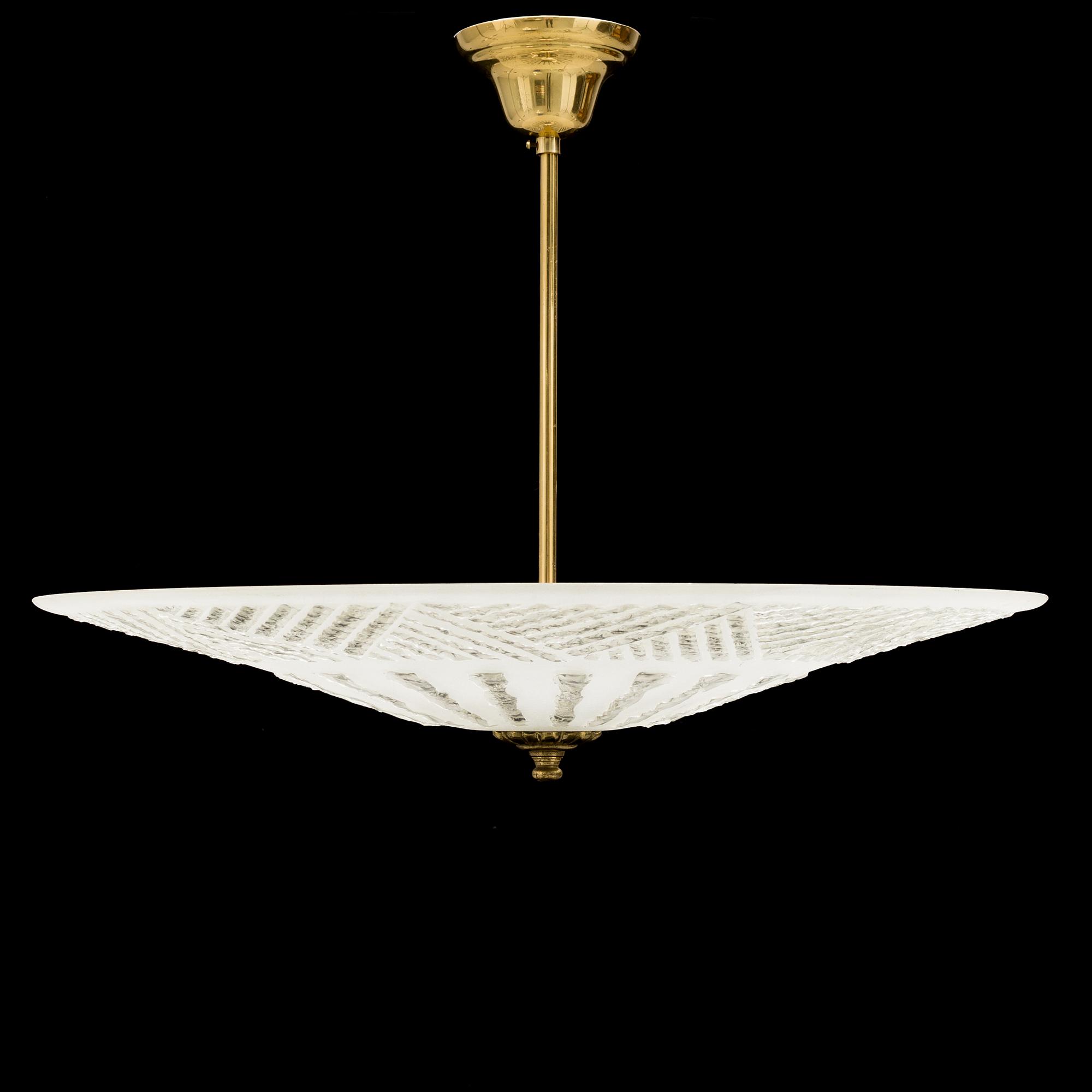 A 1940s / 50s ceiling light. Height ca 40 cm.