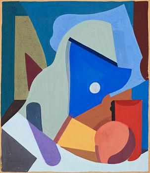 CO Hultén, gouache on cardboard and executed in the 1930s.