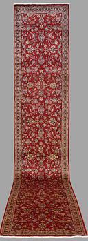 A runner from Kashan, around 500 x 93 cm.