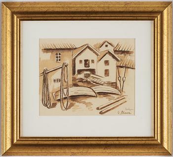 AGNES CLEVE, ink. Signed.