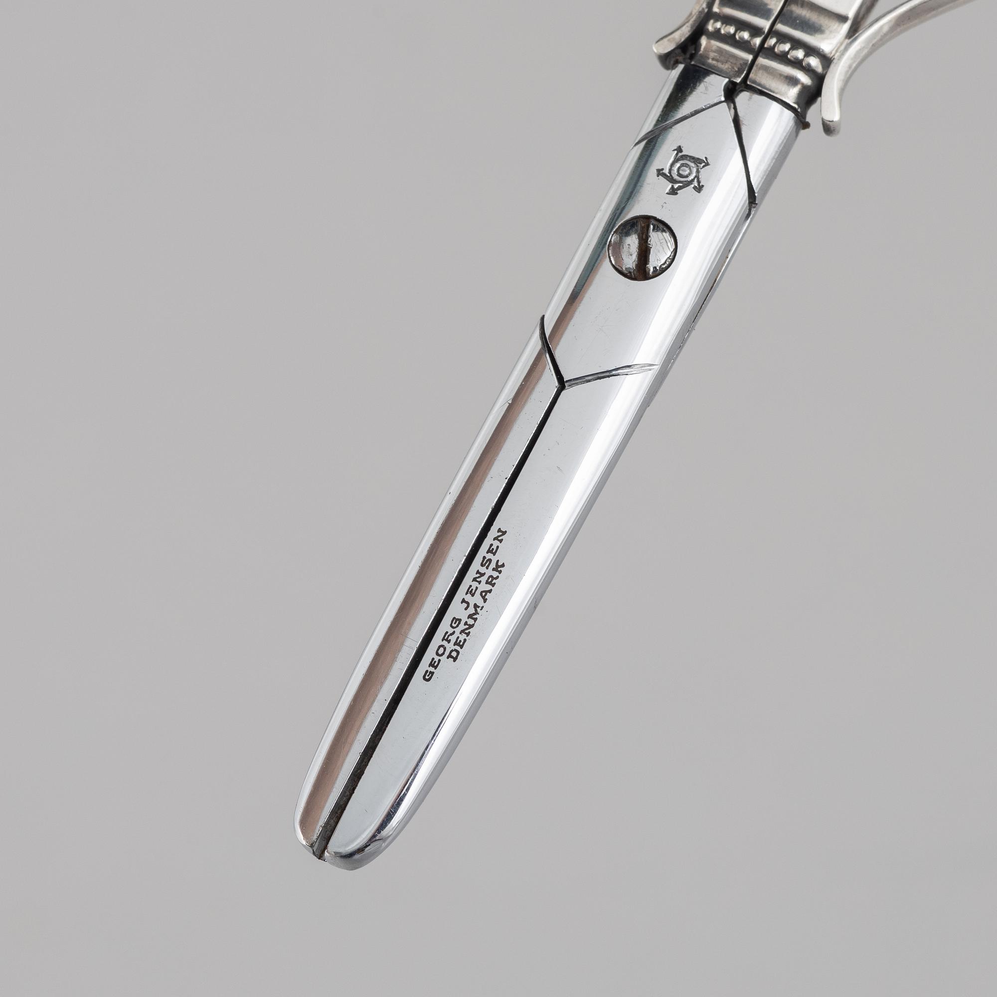 Johan Rohde, 'Acanthus' sterling silver grape scissors, Georg Jensen, Denmark, after 1945.