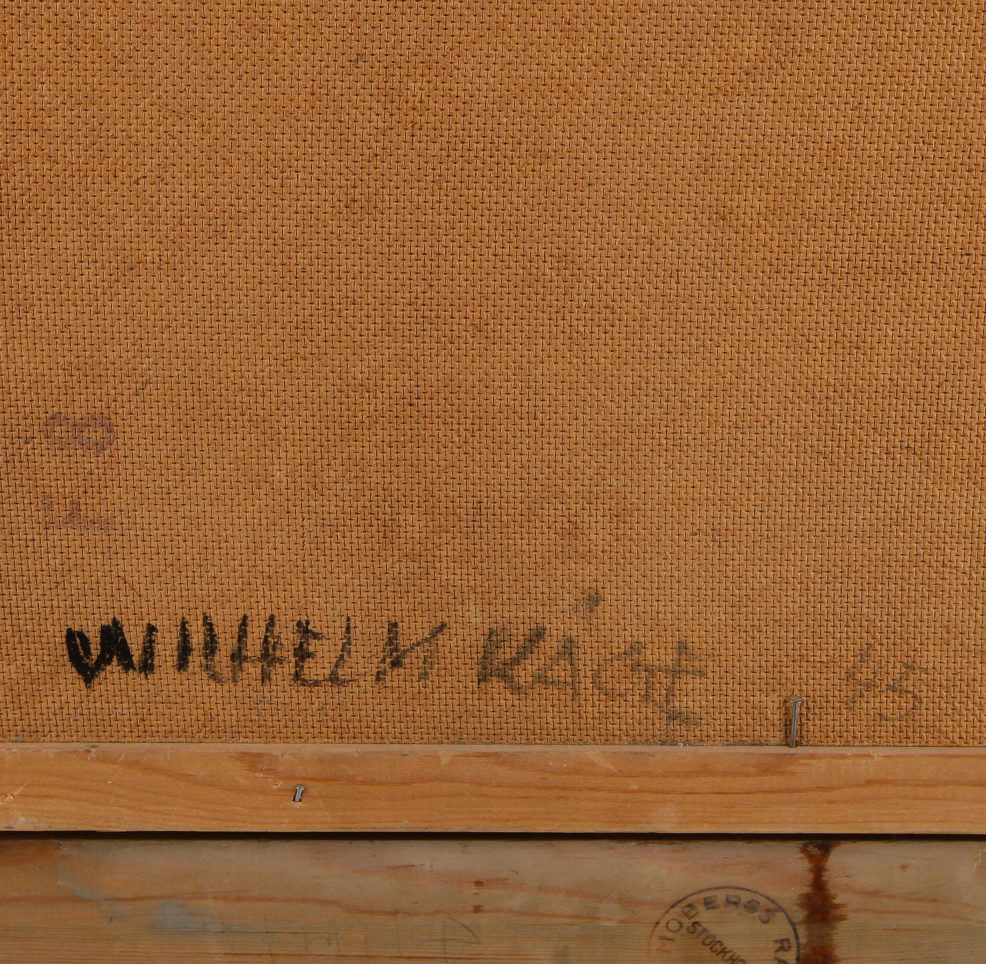 WILHELM KÅGE, olja på pannå, signerad och daterad 45.