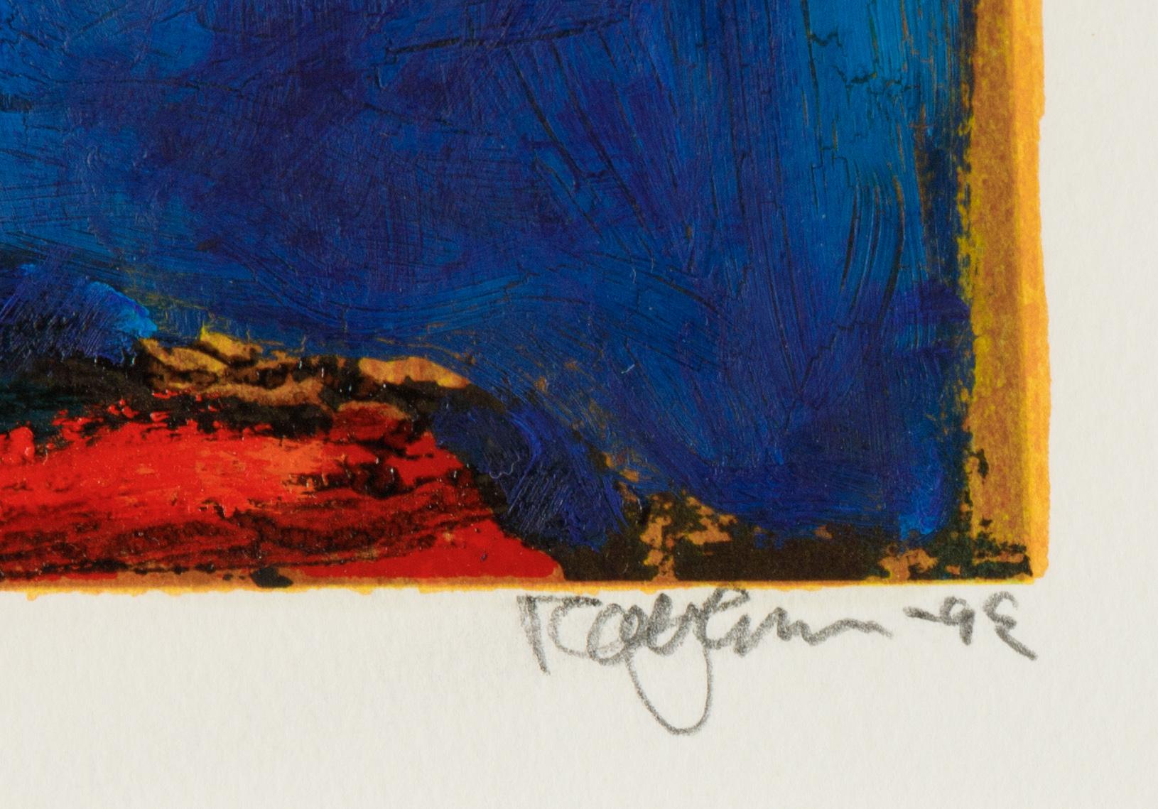 Rolf Hanson, oil on print, signed and dated -93.