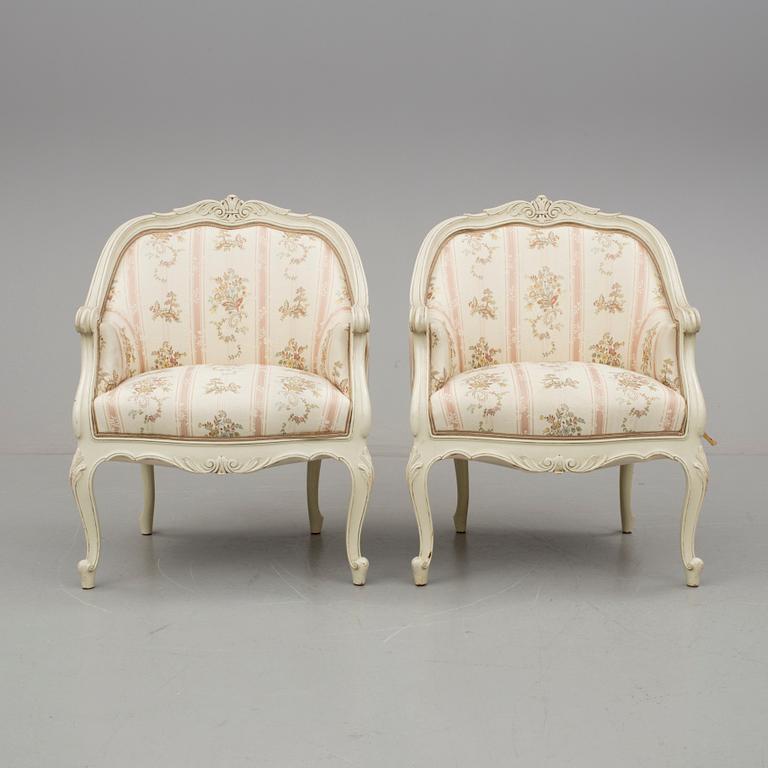 BERGERER, ett par, rokokostil, 1900-talets mitt.