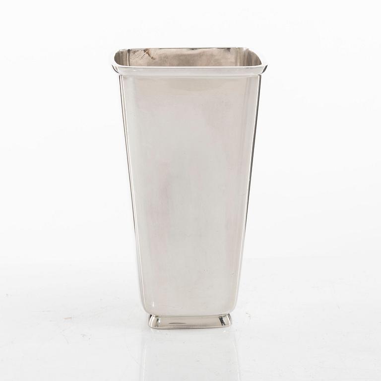 Åke Strömdahl, a sterling silver vase, company Hugo Strömdahl AB, Stockholm 1962.