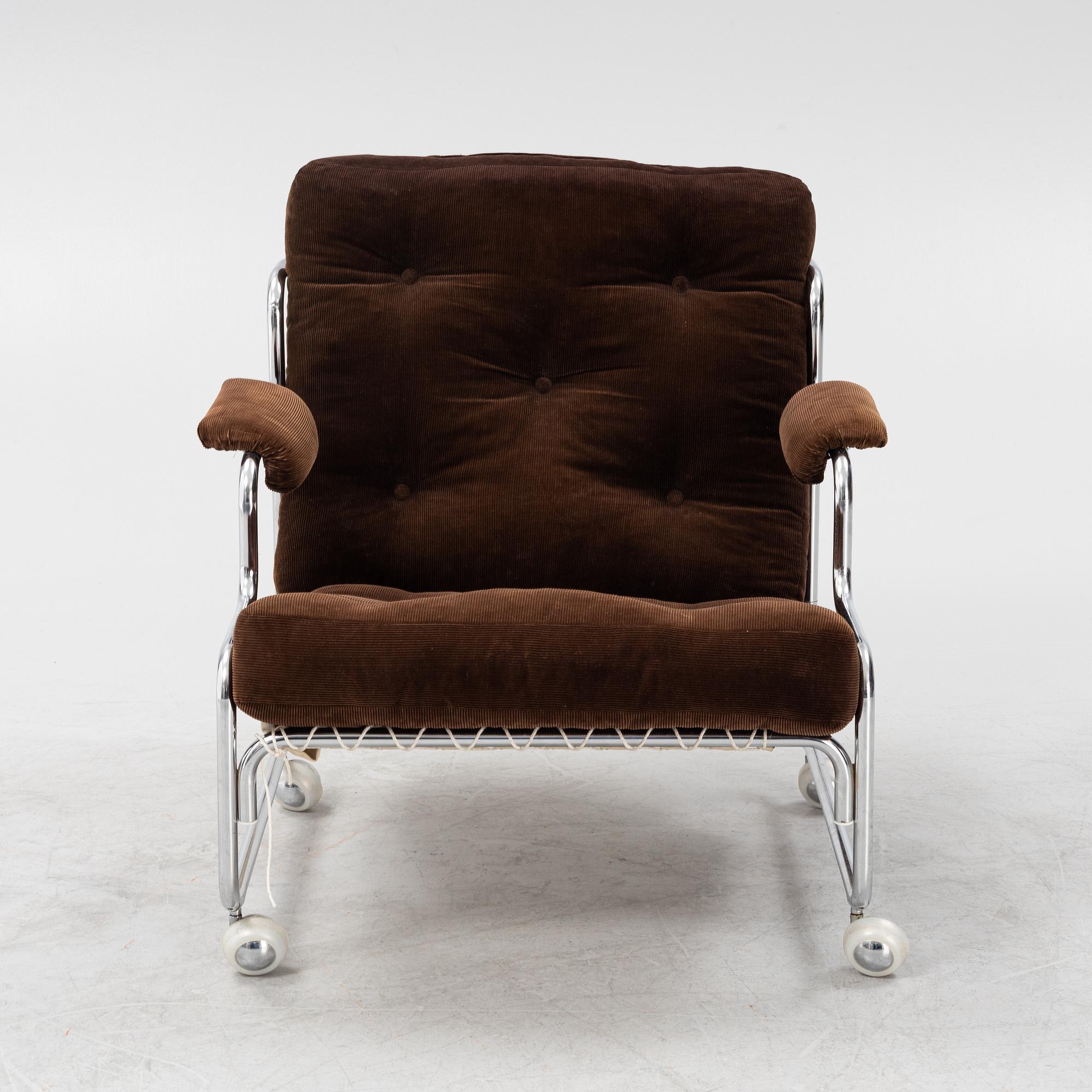 Kjell Nordin, 'Rulle' easy chair, designed around 1972.