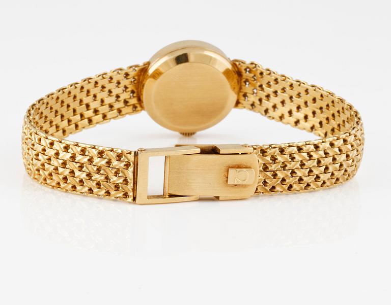 ARMBANDSUR, dam, guld, "Ladymatic" Omega. Total vikt 39 g.