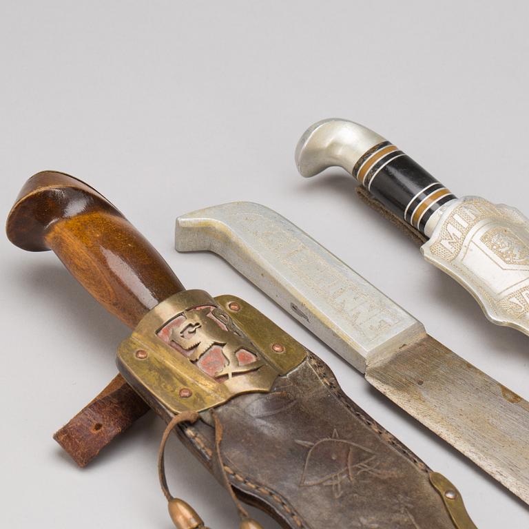 KNIVAR, 3 st. Finland. 1900-talets förstahälft/mitt.