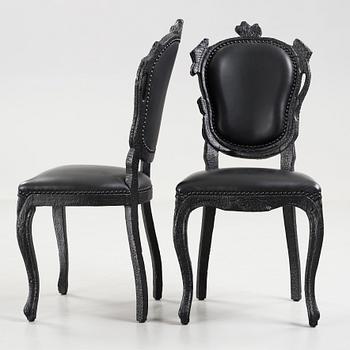 A set of four Maarten Baas 'Smoke dining chairs', Moooi.