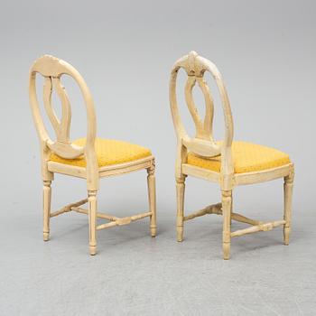 A set of 6+2 chairs, gustavian style, late 20th century.