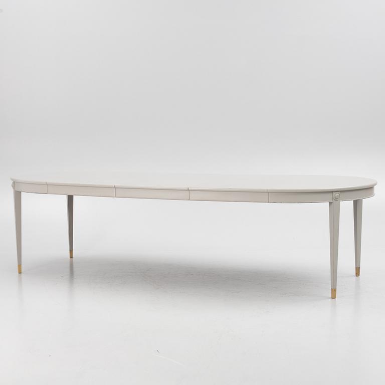 A Gustavian style dining table, first half of the Century.