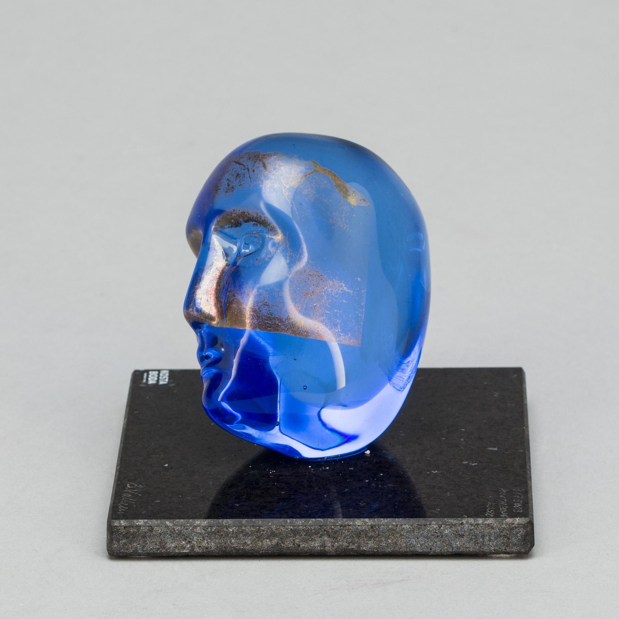 SKULPTUR, glas, Bertil Vallien, signerad.