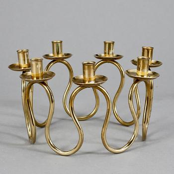 LJUSSTAKE, mässing, Lars Holmström, Arvika för Svenskt tenn, 1900-talets andra hälft.