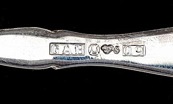 BESTICKUPPSÄTTNING, 51 delar, silver, "Vängåva" GAB  Stockholm 1960-tal. Total vikt ca 1325g (exkl knivar).