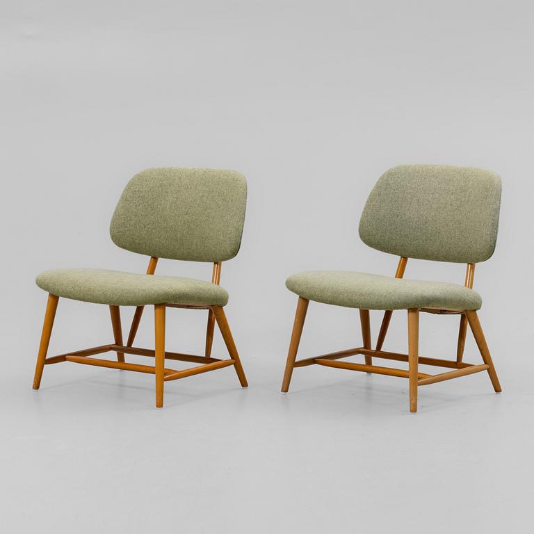 Alf Svensson, Armchairs, a pair, TeVe, Bra Bohag. Studio Ljung's industries, Malmö, 1950s.