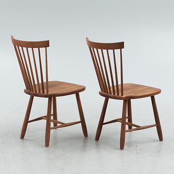 Carl Malmsten, chairs, a pair, "Lilla Åland", Stolab, anniversary edition, 2012.